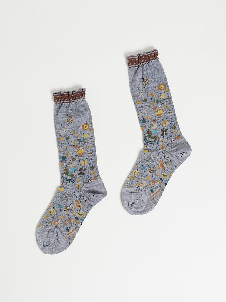 Antipast Wish Upon a Star Socks in Mix Grey