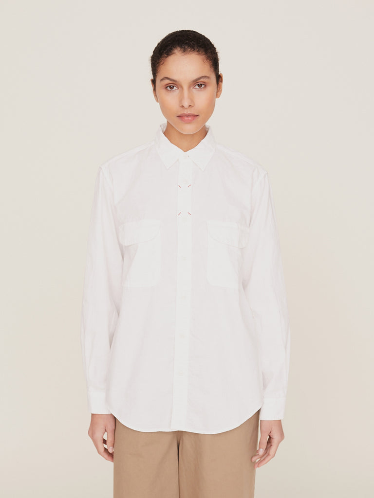 Kapital OX Clip Shirt in White