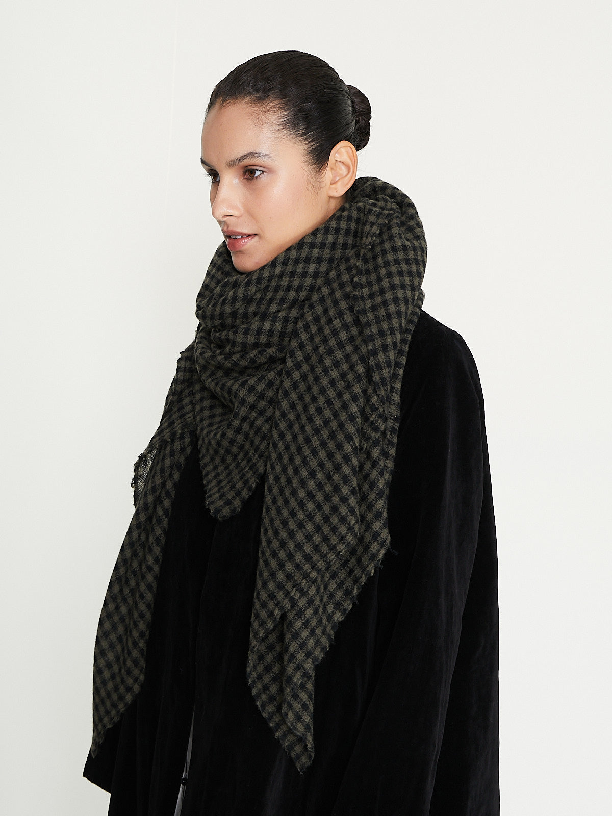 Scarf Zara Oversized Blanket Scarf Black Plaid Tartan Blanket