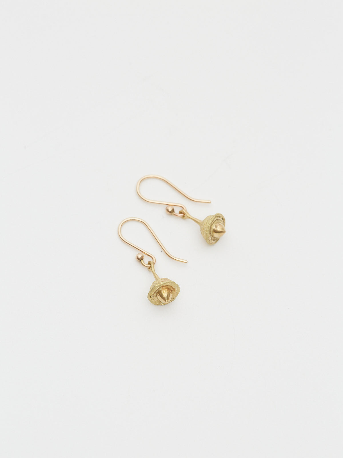 Gabriella Kiss - Eucalyptus Seed Bell Earrings in 18k Yellow Gold