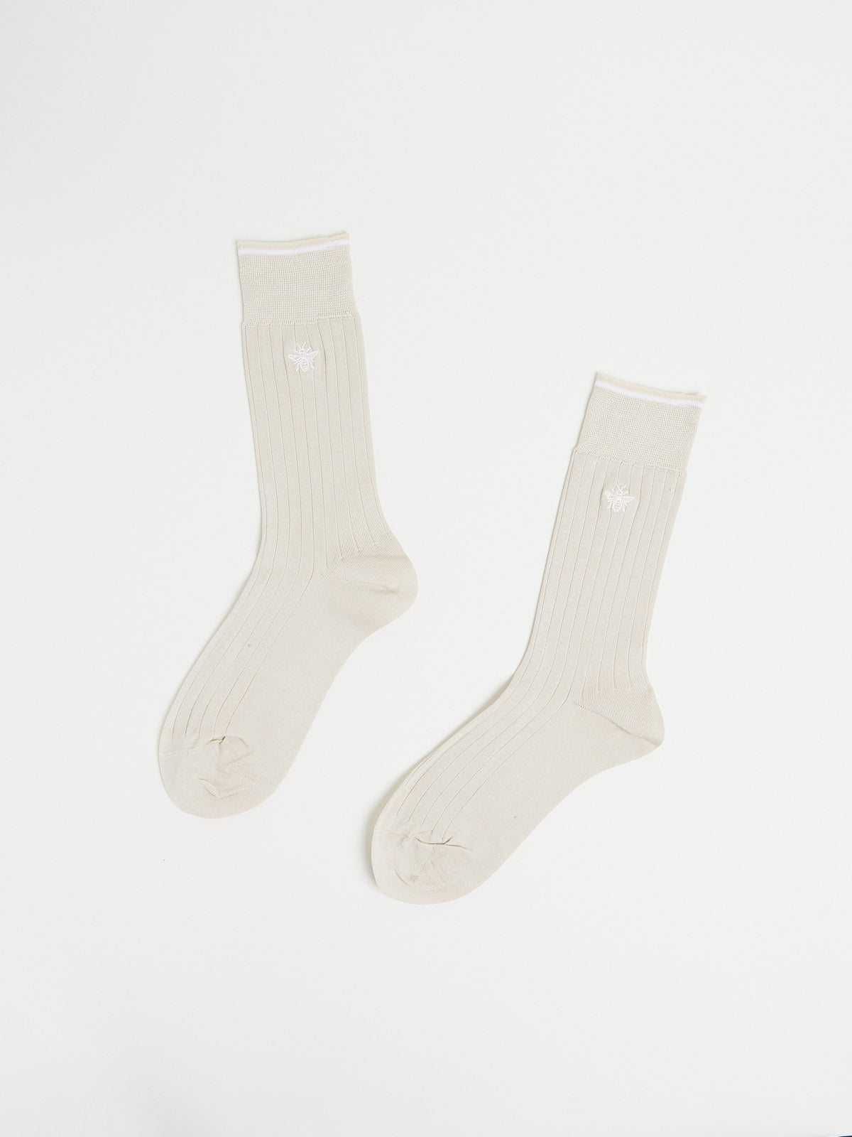 Antipast Double Cotton Socks in Ivory Mouki Mou