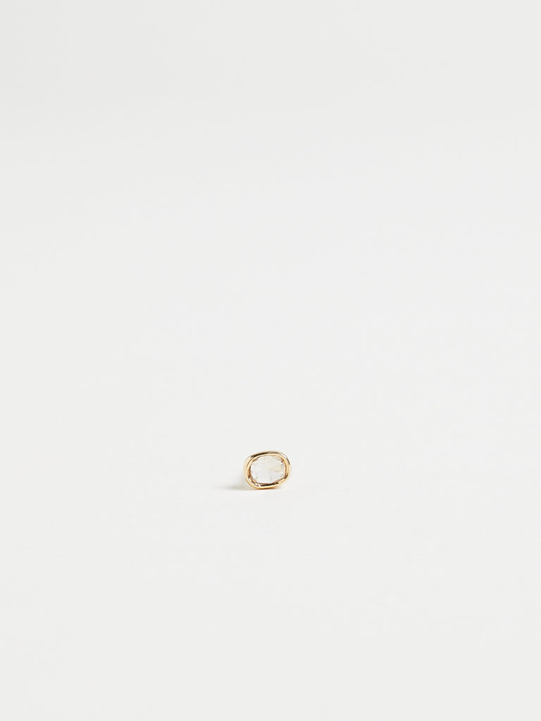 Myrto 009 Cushion Phoebe Single Earring with 0.27ct Brown Diamond on 18k Yellow Gold