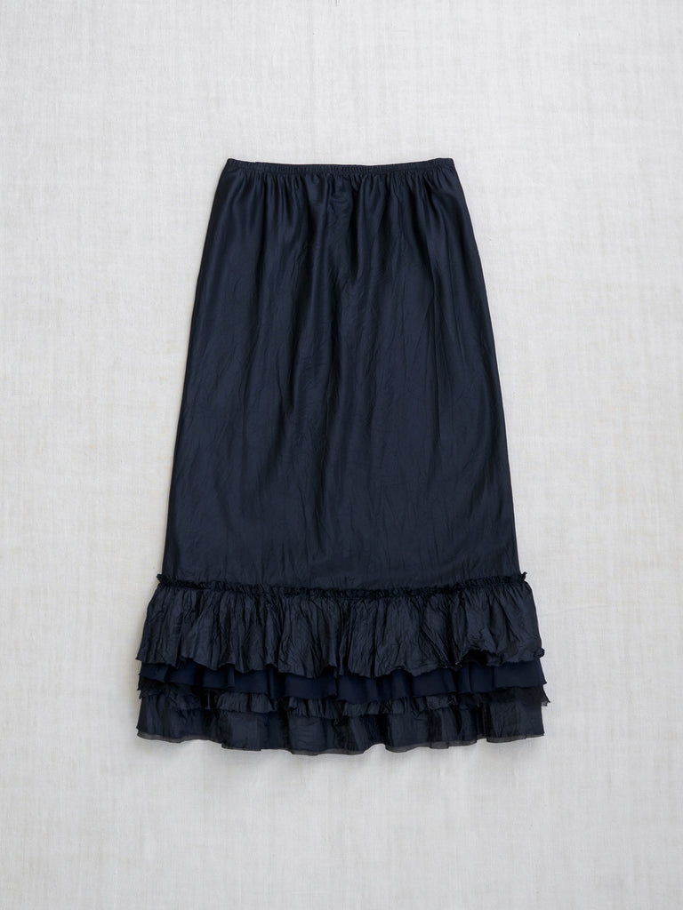 dosa Ruffle Skirt in Midnight
