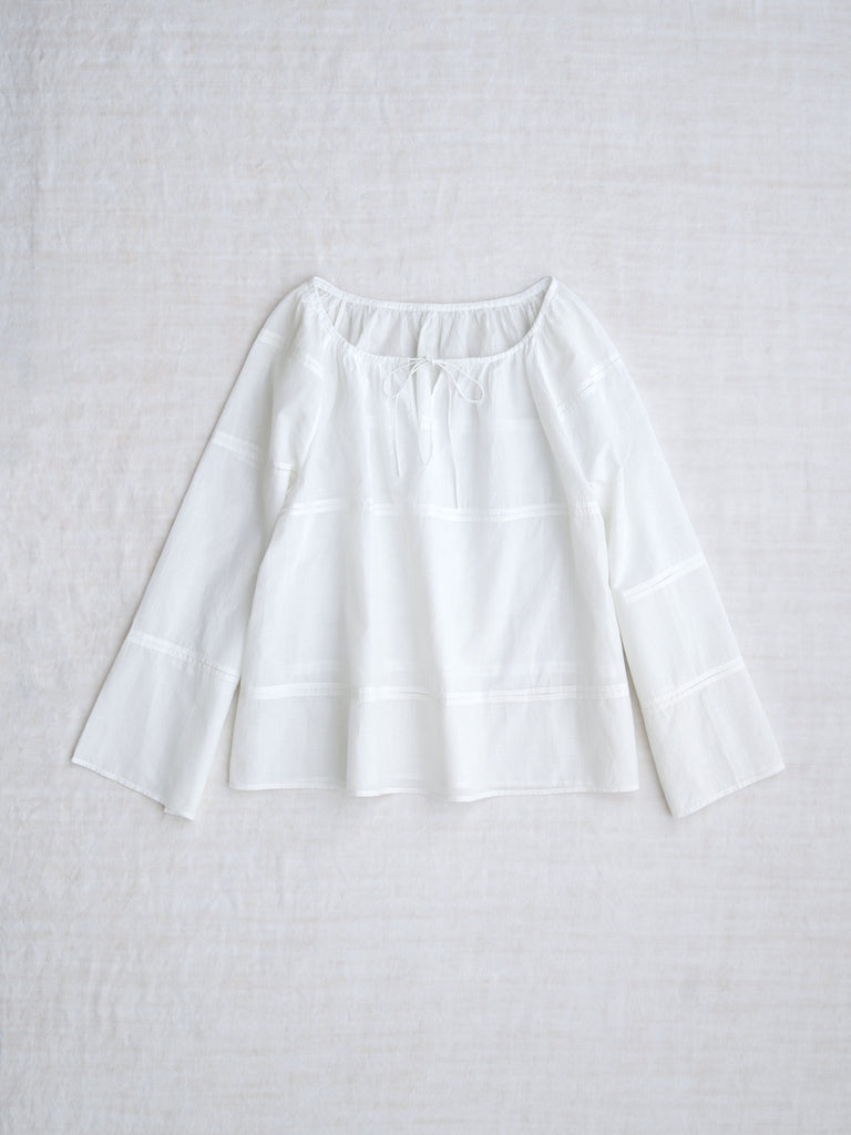 dosa - Patched Peasant Blouse in Rice