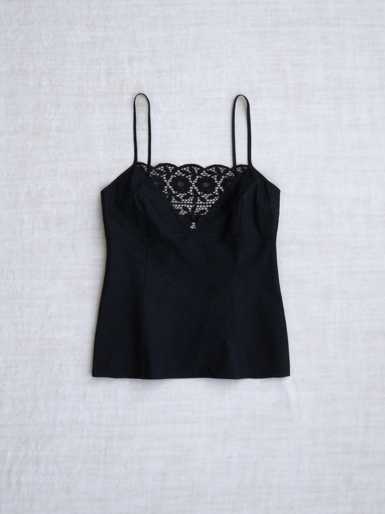 dosa - Patched Daisy Camisole in Midnight
