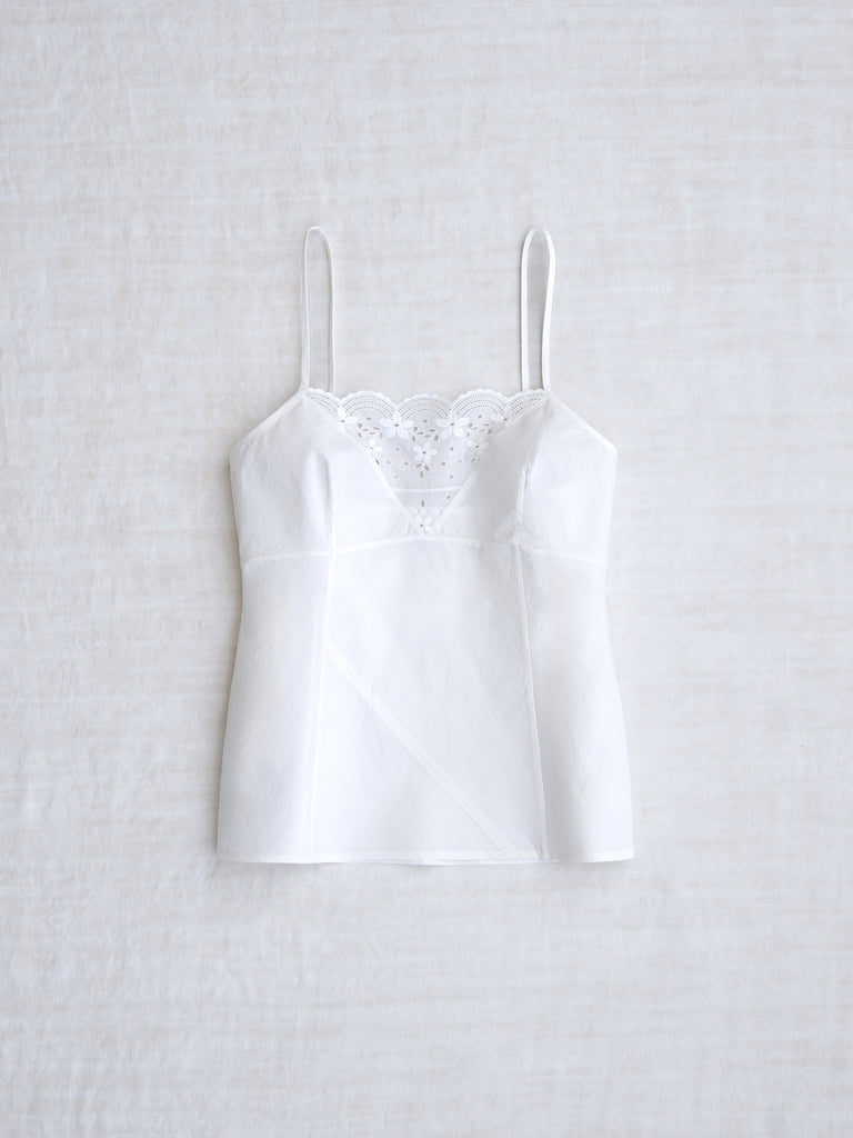 dosa - Patched Daisy Camisole in Rice