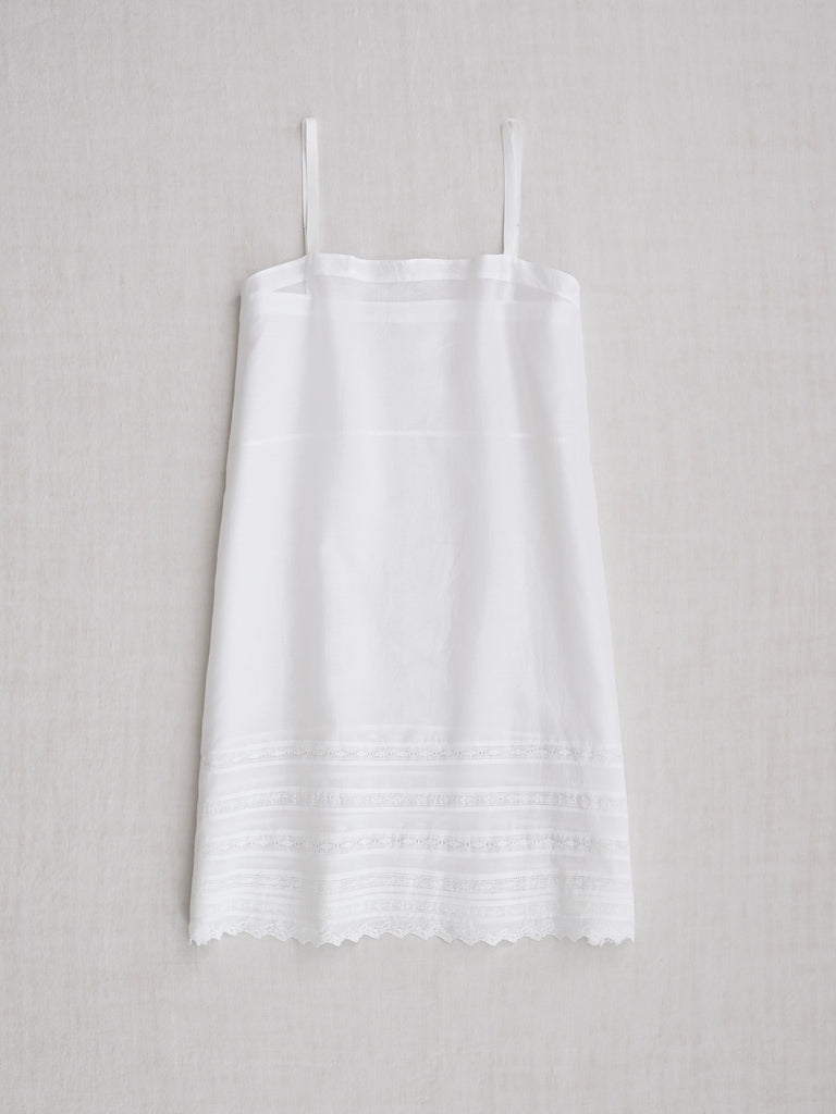 Dosa Slip with Vintage Lace in Rice