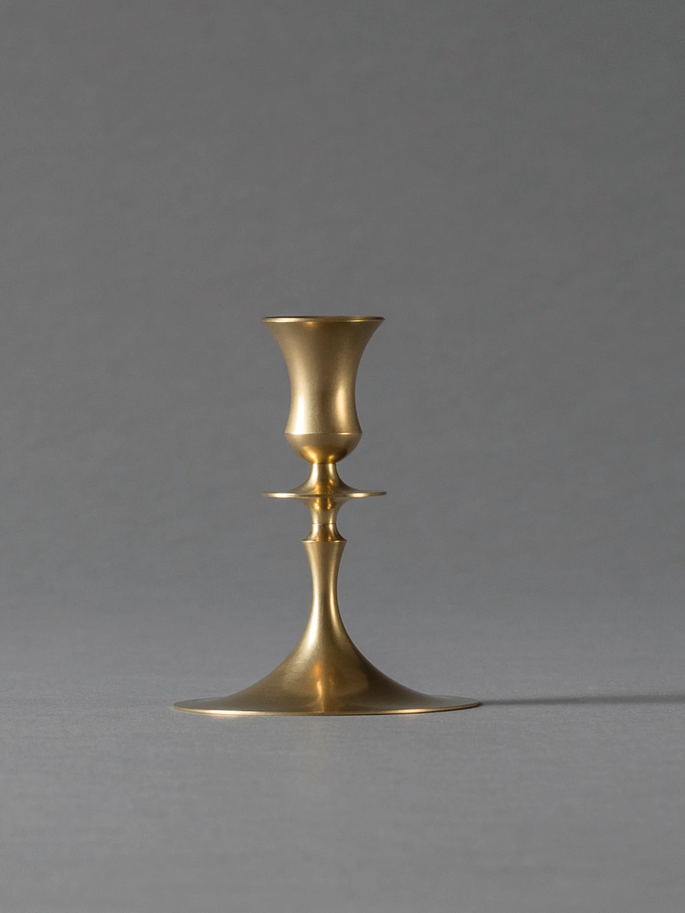 E.R. Butler & CO 0202 Biedermeier Ted Muehling Candlesticks in Burnished Brass