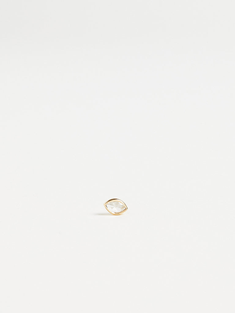 Myrto 025 Marquis Phoebe Single Earring with 0.11ct Brown Diamond on 18k Yellow Gold