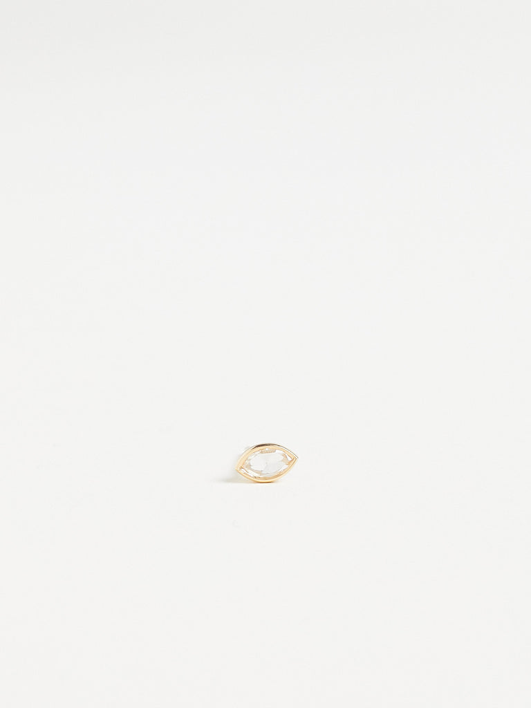 Myrto 026 Marquis Phoebe Single Earring with 0.11ct Brown Diamond on 18k Yellow Gold