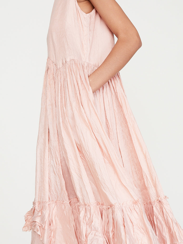 Christian Peau - Silk Dress in Dark Rose