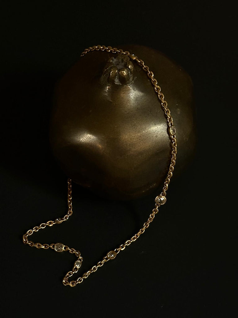 Darius - Diamond Fairy Chain in 18k Yellow Gold