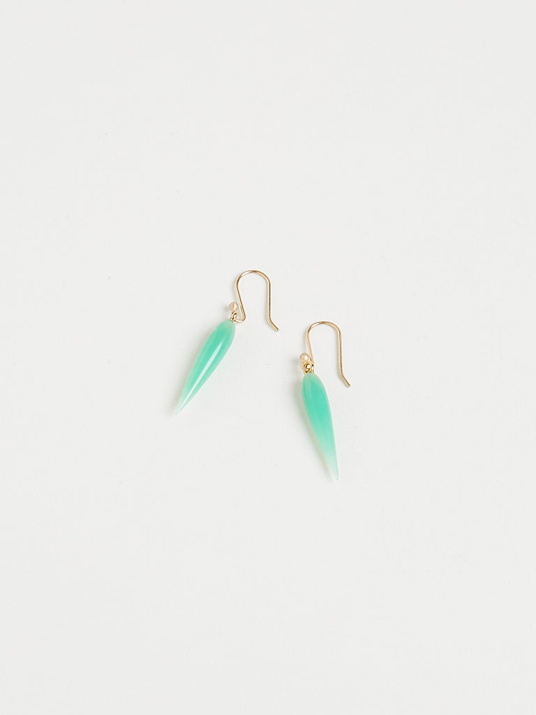 Ted Muehling Small Rice Earrings in Chrysoprase