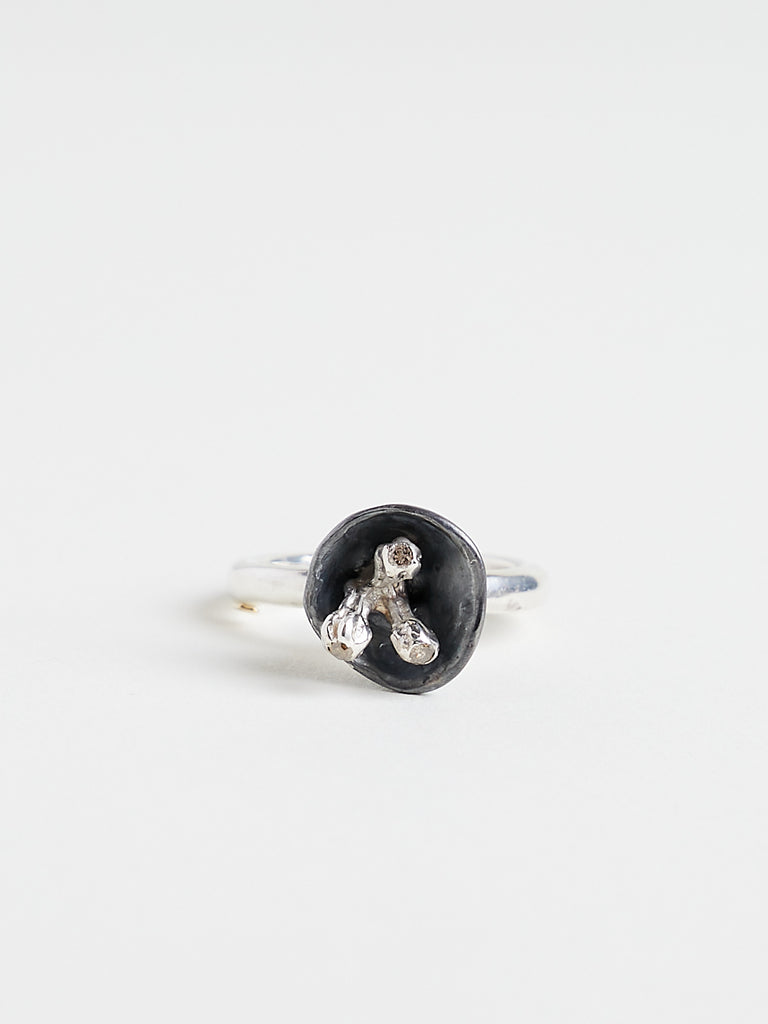 Rosa Maria - Tatoom Ring in Sterling Silver with Cognac Diamonds