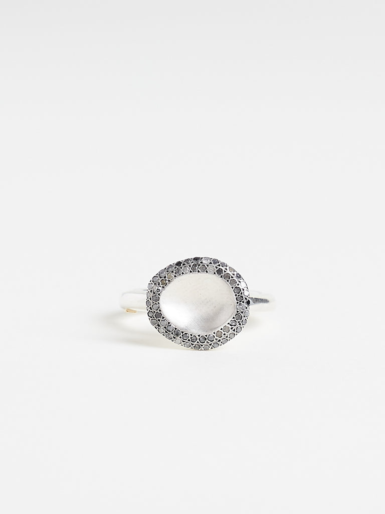 Rosa Maria - Ato Ring in Sterling Silver Ring with Icy Grey Diamonds