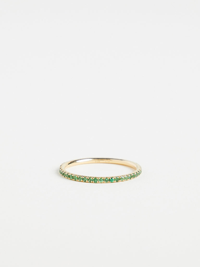 Ileana Makri - Thread Band with Tsavorites on 18k Yellow Gold