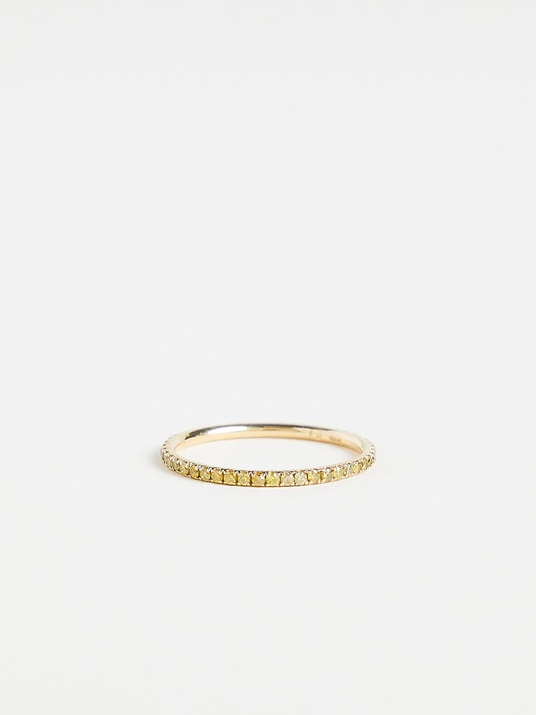 Ileana Makri Thread Band with Yellow Diamonds in 18k Yellow Gold