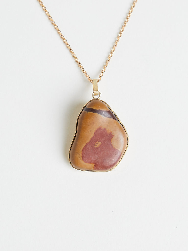 Nathalie Mathoulin Jewellery - Natural Stone Pendant #2 - Set in 18k Yellow Gold