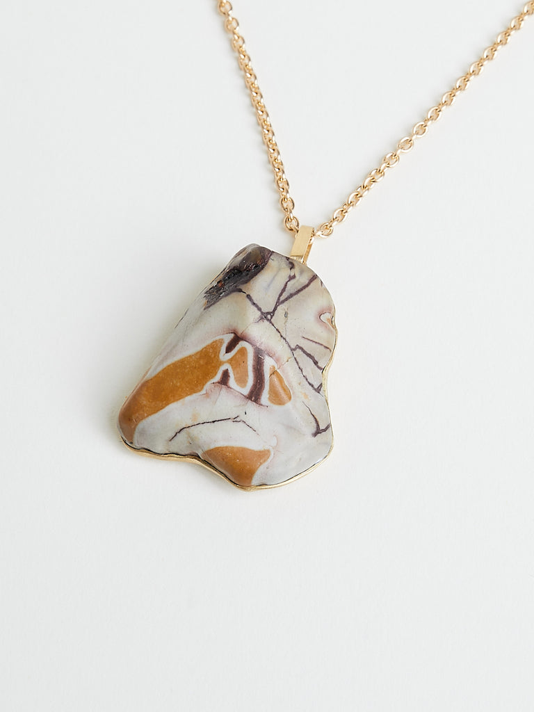 Nathalie Mathoulin Jewellery - Natural Stone Pendant #1 - Set in 18k Yellow Gold