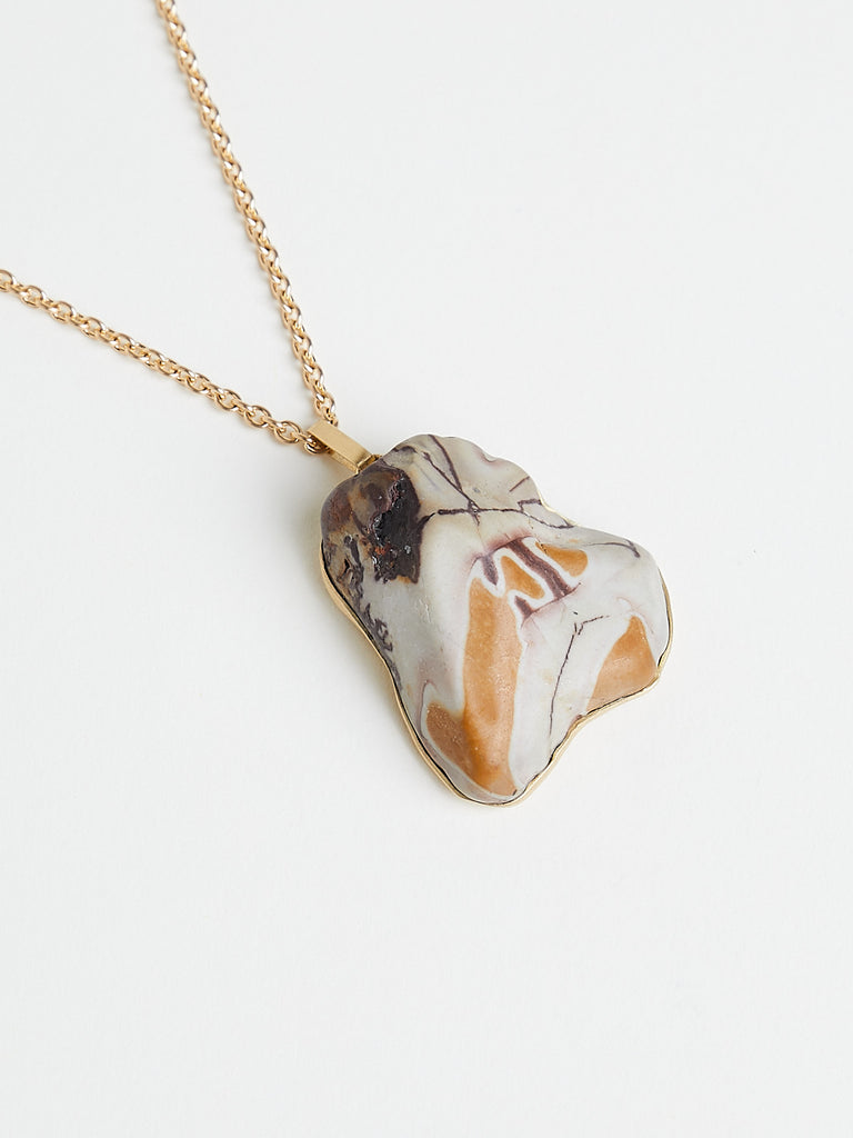 Nathalie Mathoulin Jewellery - Natural Stone Pendant #1 - Set in 18k Yellow Gold