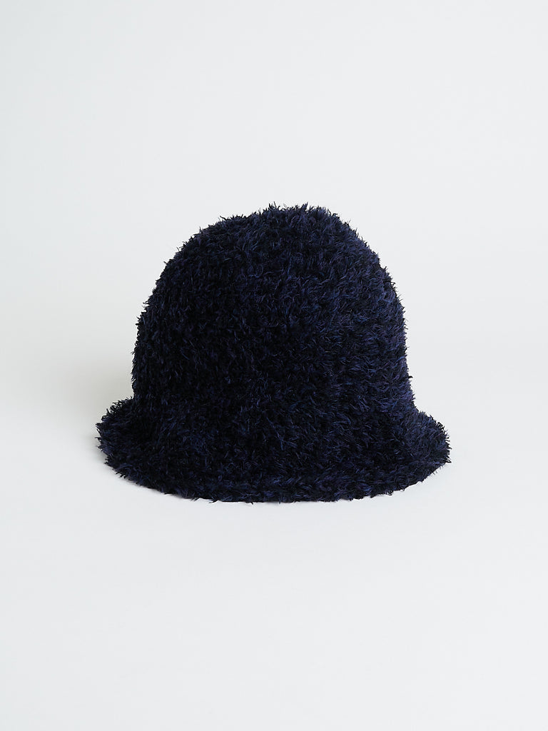Mühlbauer - Fuzzy Wool Cloche in Black/Navy
