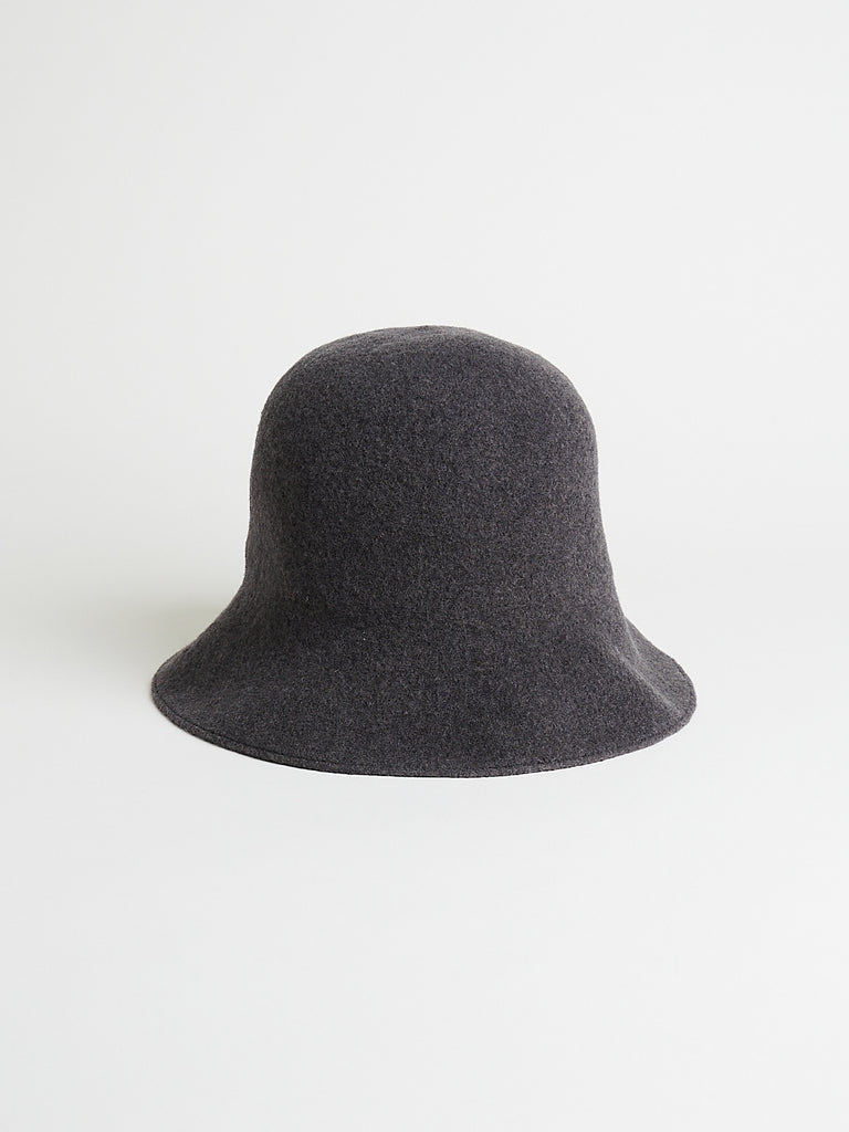 Mature Ha - Widen Bell Hat in Charcoal Brown