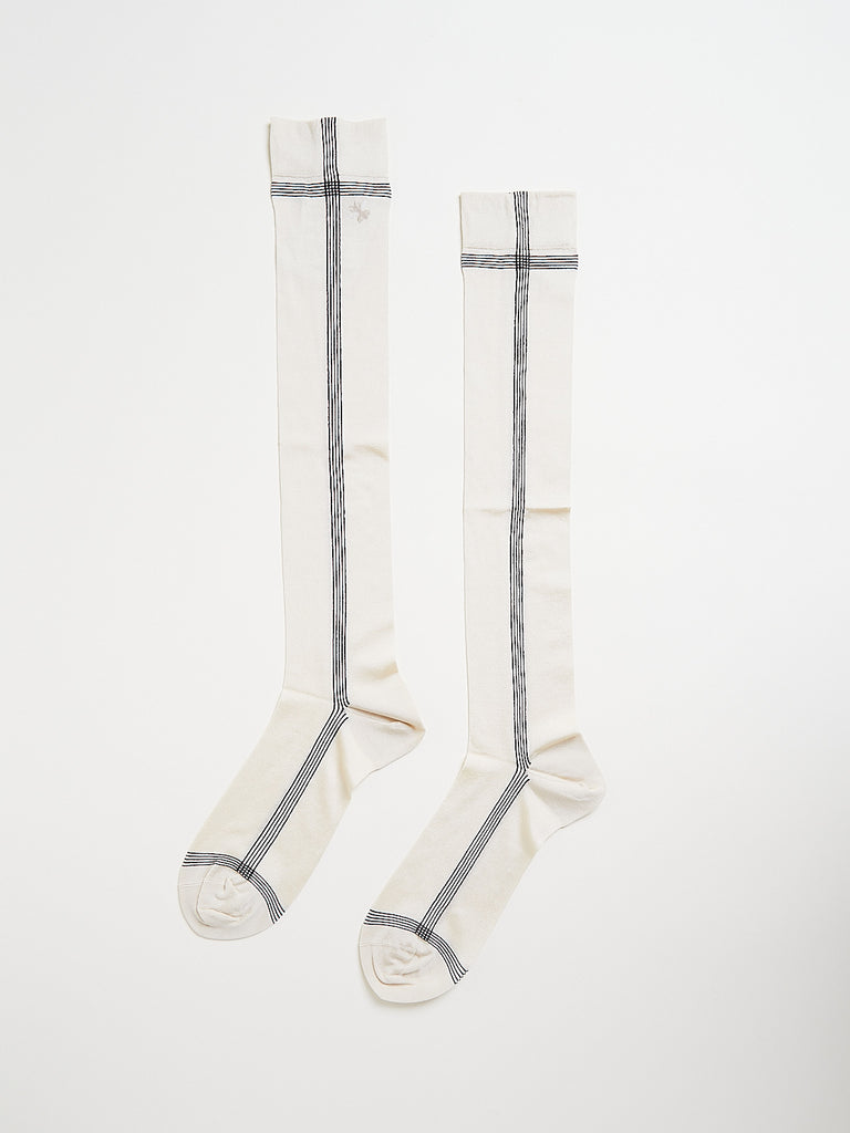 Antipast - Side Line Silk High Socks in Ivory