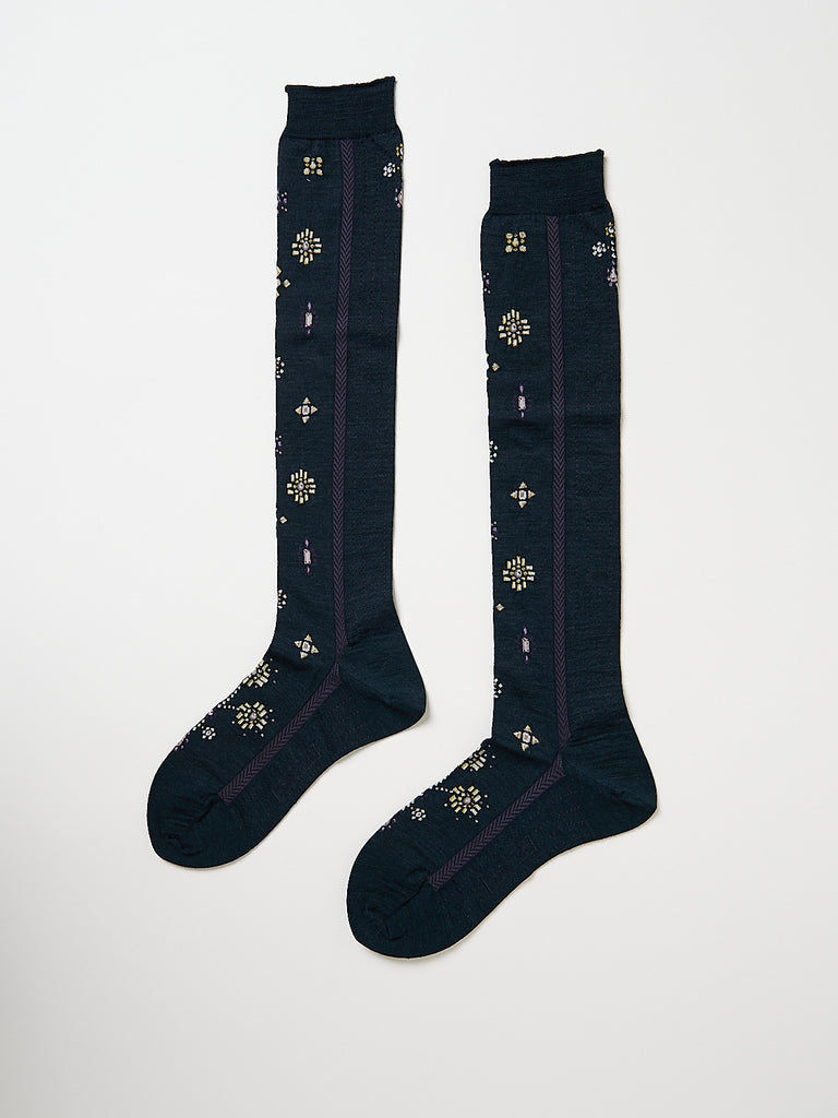 Antipast - Like A Jewelry High Socks in Dark Green