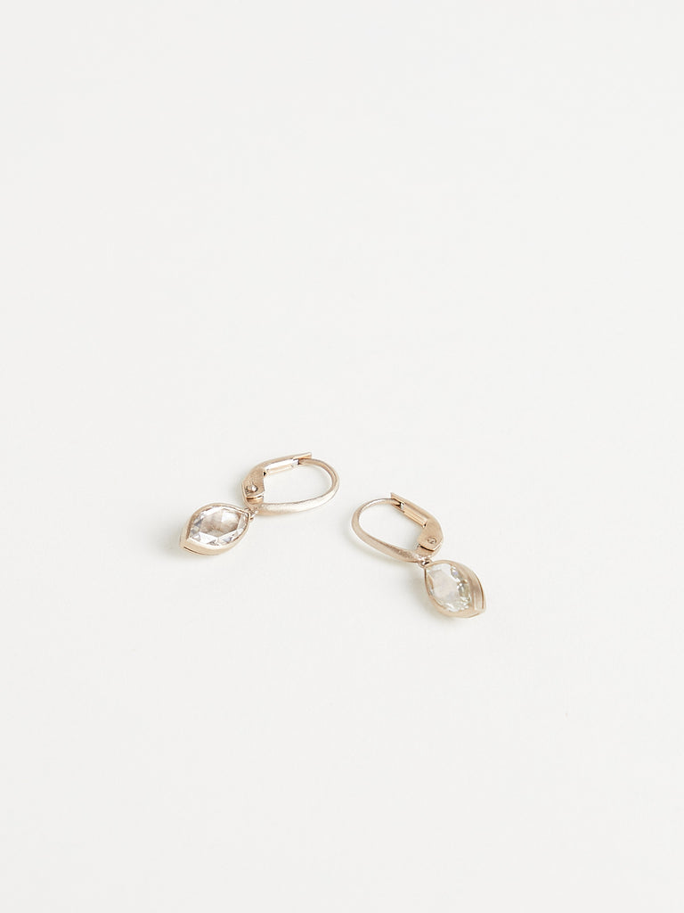 Anaconda - Gwyneth Momo Earrings with 2.15ct Navette White Diamonds on 18k White Gold