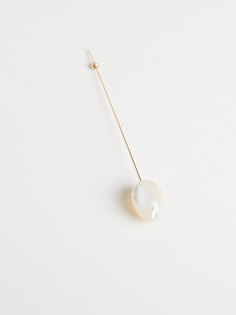 White Mother of Pearl Hatpin