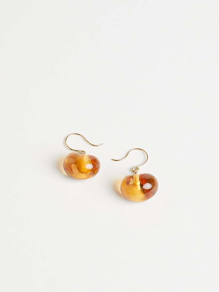 Ten Thousand Things - Citrine Tapiz Bead Earrings on 18k Yellow Gold