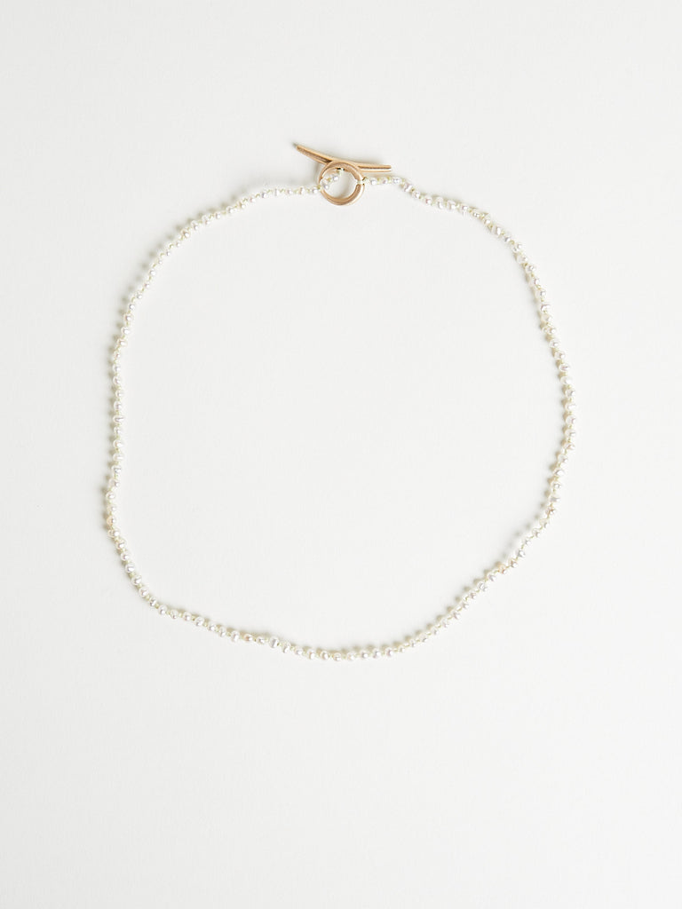 Ted Muehling - Small Keshi Necklace with 10k Yellow Gold Clasp