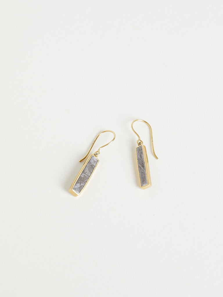 Pippa Small - Single Drop Earrings in 18k Yellow Gold with 15.85ct Meteorite