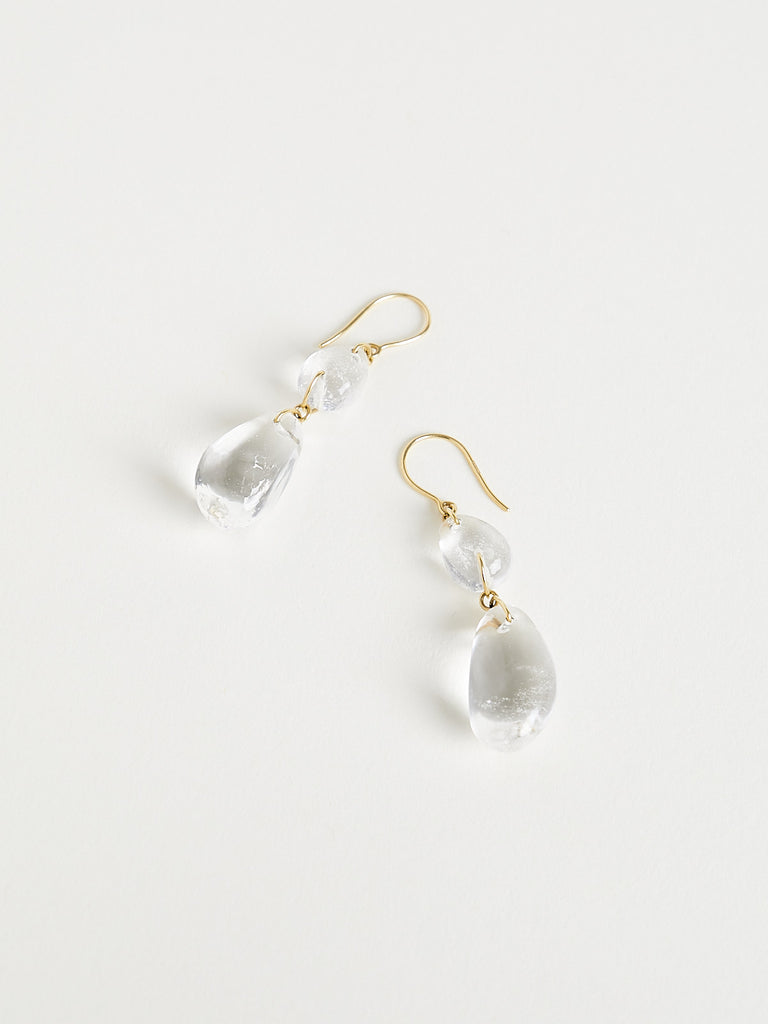 Pippa Small - Autumn Harvest Double Drill and Loop Earrings in Crystal