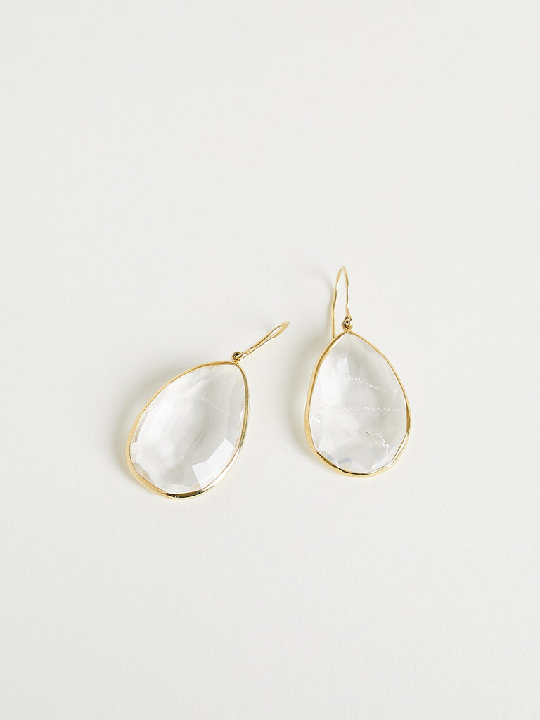 Pippa Small - Single Drop Earrings in 18k Yellow Gold with Crystal