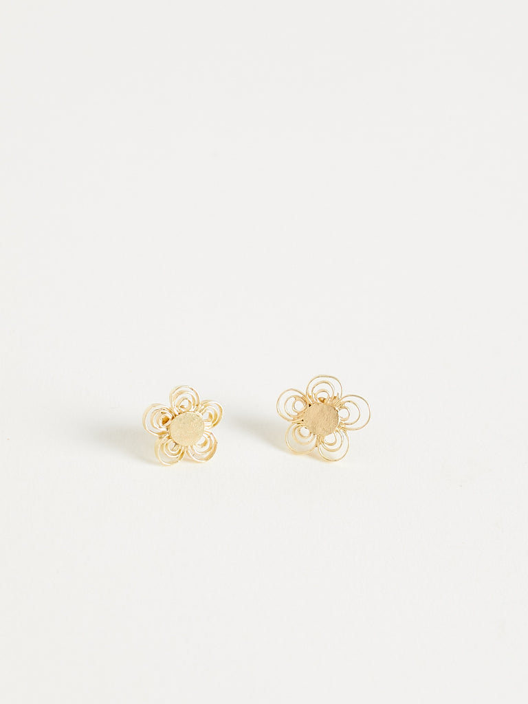 Judy Geib - Flowery Stud Earrings in 18k Gold