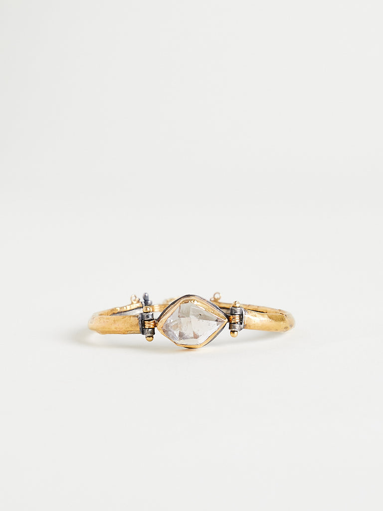 Judy Geib - Herkimer Diamond Bracelet with 24k Gold Over Silver and 18k Gold Details