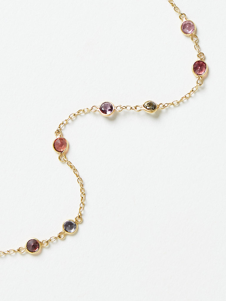 Pippa Small Myanmar Mixed Spinel Necklace on 18k Yellow Gold