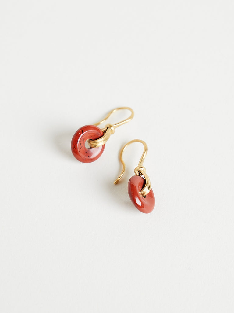 Prounis - Red Jasper Discus Earrings