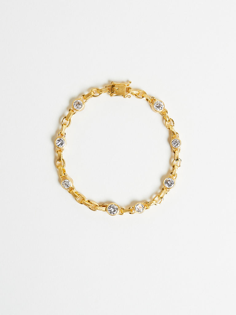 Darius - Diamond Signature Chain Bracelet in 18k Yellow Gold