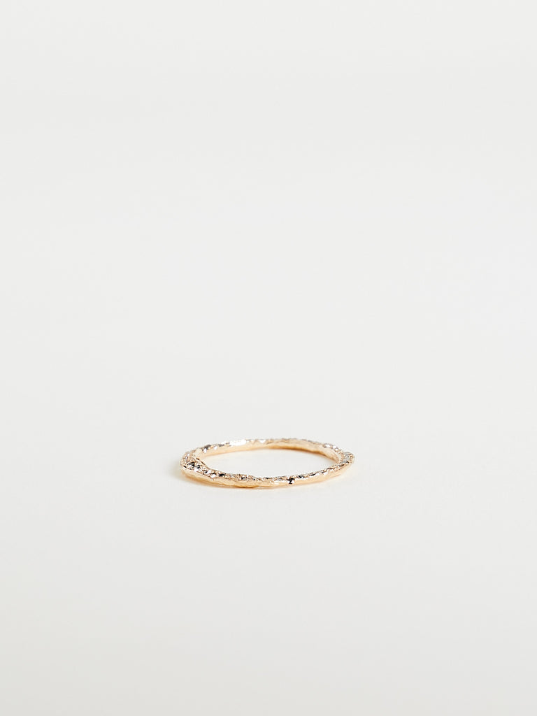 Alice Waese - Pavé Stacking Ring in 14K Yellow Gold with White, Black and Grey Diamonds