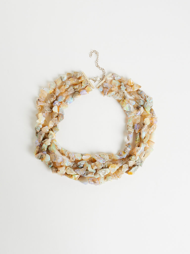 Anaconda - Baretta S Paulette Necklace with 554.84ct Raw Opals on 9k Yellow Gold