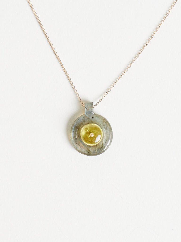 Ten Thousand Things - Labradorite Stone Bead Holder Necklace