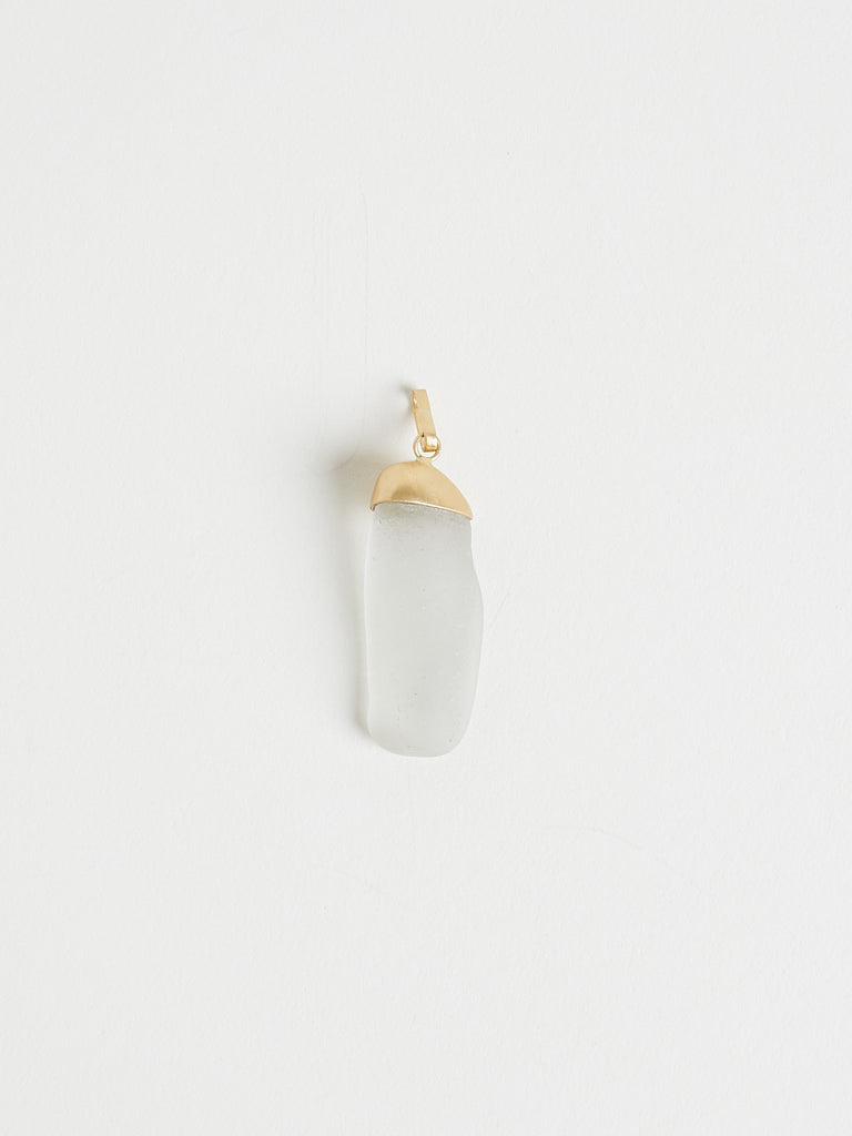 Nathalie Mathoulin Jewellery - Element MII’ 26/3 - Translucent Sea Glass Set with A Bespoke Cap in 18k Solid Gold