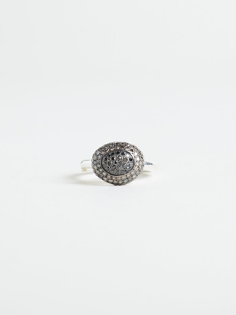 Rosa Maria - Carrie Ring with 0.68ct Cognac Diamonds & 0.27ct Black Diamonds in Sterling Silver