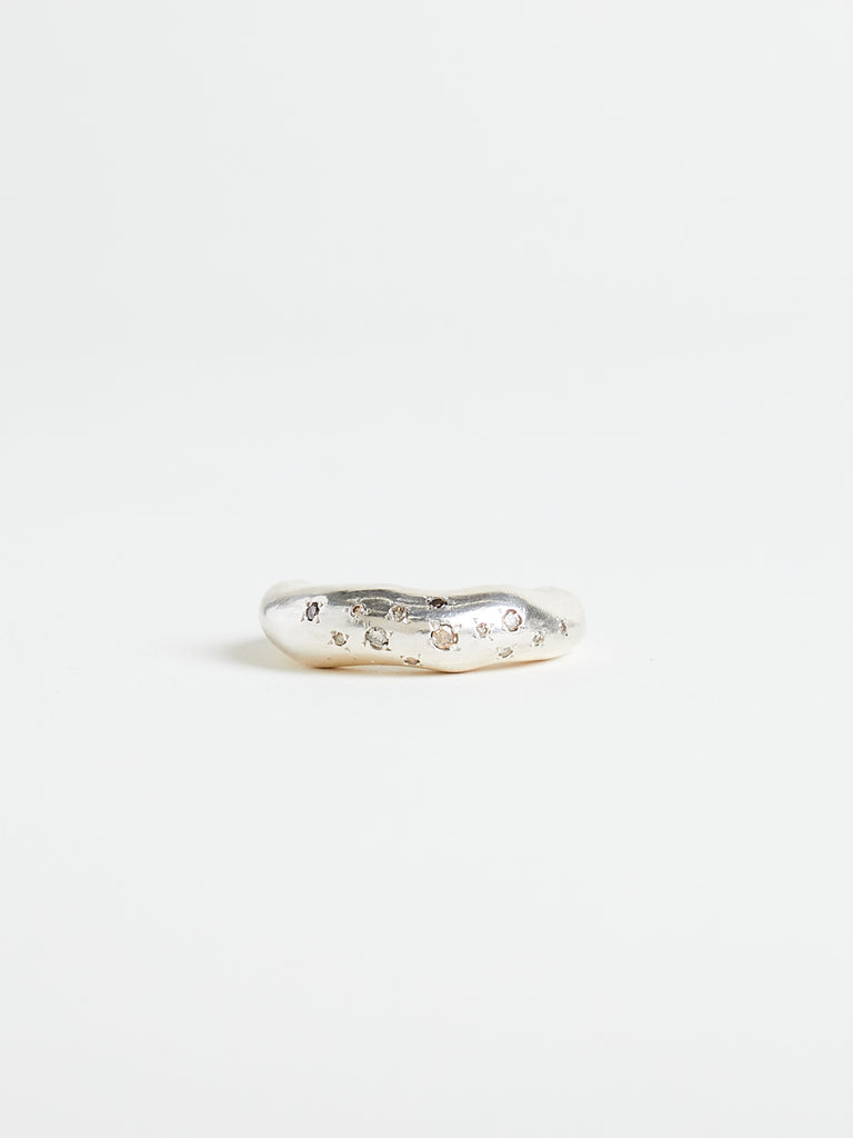 Rosa Maria - Sei Ring with 0.3ct Cognac Diamonds in Sterling Silver