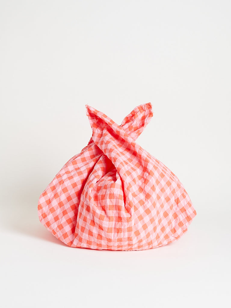 Daniela Gregis - Borsa Bag Mano Lavata in Glow Red Pink 1cm Check