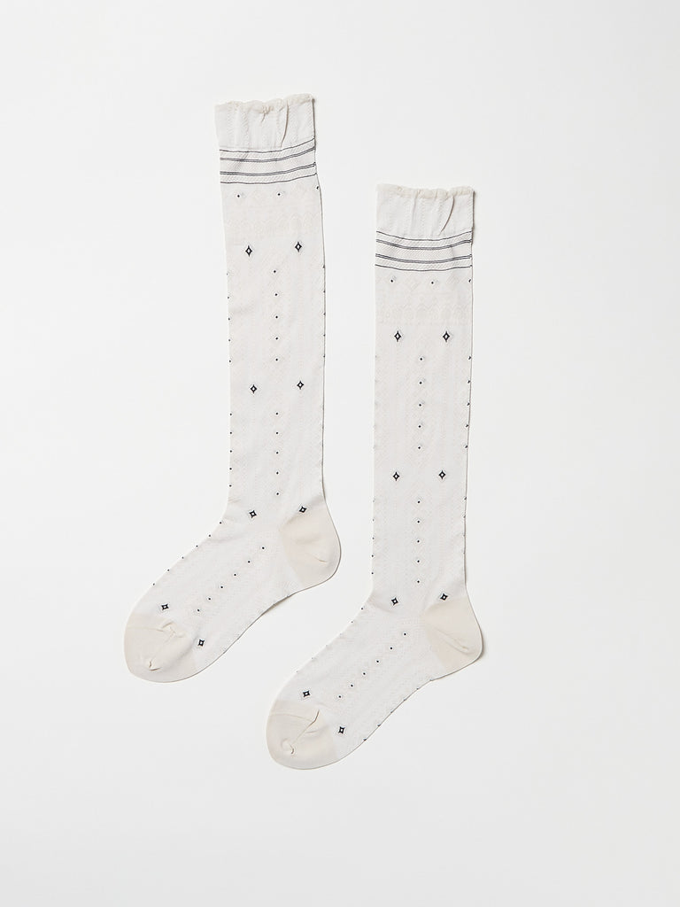 Antipast - Hand in Hand High Socks in Ivory