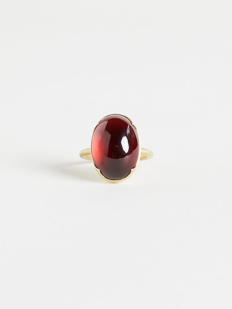Gabriella Kiss - 17.9ct Large Oval Hessonite Garnet Ring in 18k Yellow Gold