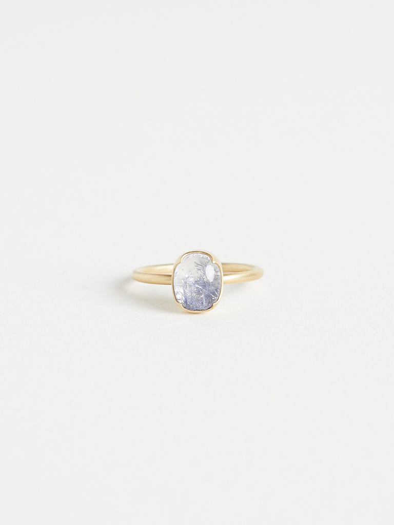 Gabriella Kiss - Cushion Dumortierite Ring in 18k Yellow Gold